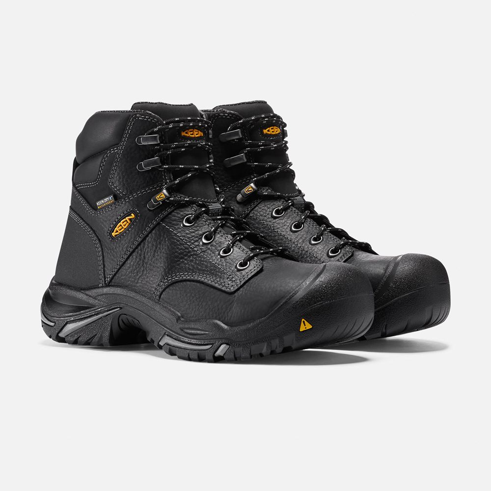 Keen Arbetskängor Herr Svarta - Mt Vernon 6\" (Steel Toe) - 360975SGL
